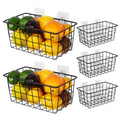 Heavy-Duty Metal Pantry Organizer Set | 5-Piece Hanging Wall Baskets for Kitchen, Office & Bath