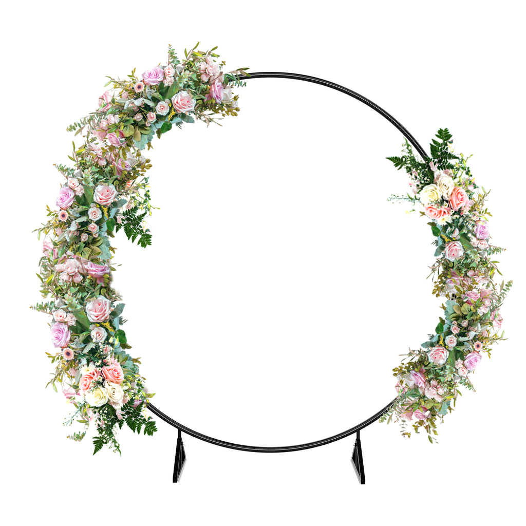 Round Backdrop Stand, 6. 6FT Metal Circle Balloon Arch Kit, Wedding Arbor Backdrop Stand for Party Backdrop Decoration Baby Shower Birthday Anniversary Bridal Decoration