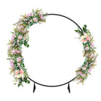 Round Backdrop Stand, 6. 6FT Metal Circle Balloon Arch Kit, Wedding Arbor Backdrop Stand for Party Backdrop Decoration Baby Shower Birthday Anniversary Bridal Decoration