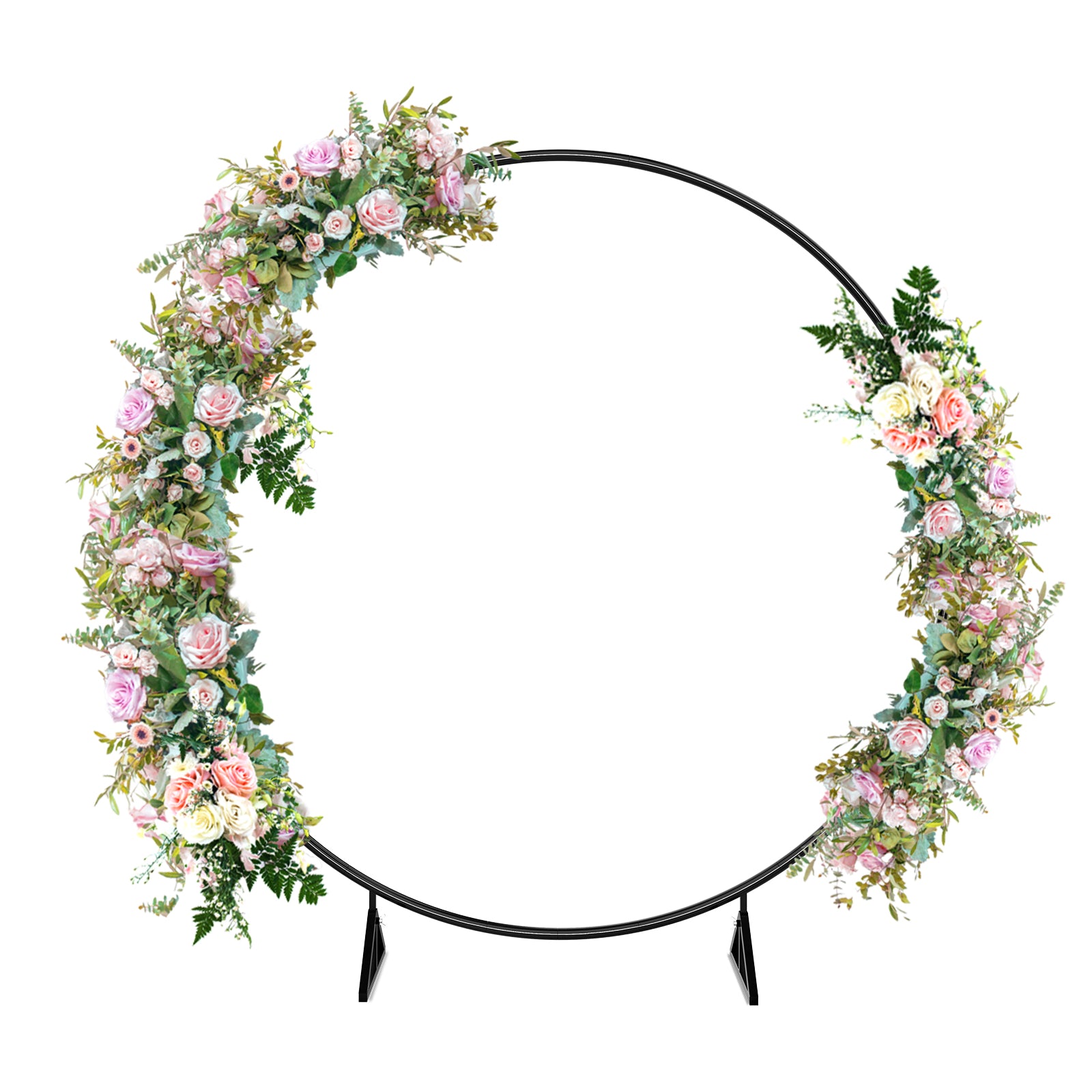 Round Backdrop Stand, 6. 6FT Metal Circle Balloon Arch Kit, Wedding Arbor Backdrop Stand for Party Backdrop Decoration Baby Shower Birthday Anniversary Bridal Decoration