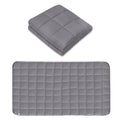 Adult Weighted Blanket 10lb 40x60 Inch Dark Grey Cotton Heavy Comforter with Small Square Quilting for Stress Relief and Calming Sleep