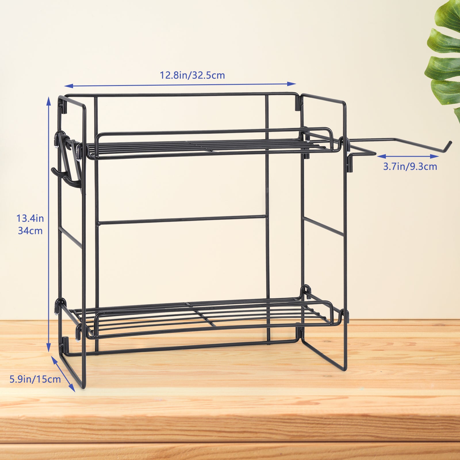 2nd Tier, Above Toilet Bathroom Storage Box, Bathroom Storage ShelfMultifunctional Toilet Rack for Bathroom Decoration No need to drill holes in toilet and wall-hung design to save space, black