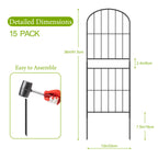 10-Pack Decorative Garden Fence | 36" Rustproof Metal Border & Animal Barrier