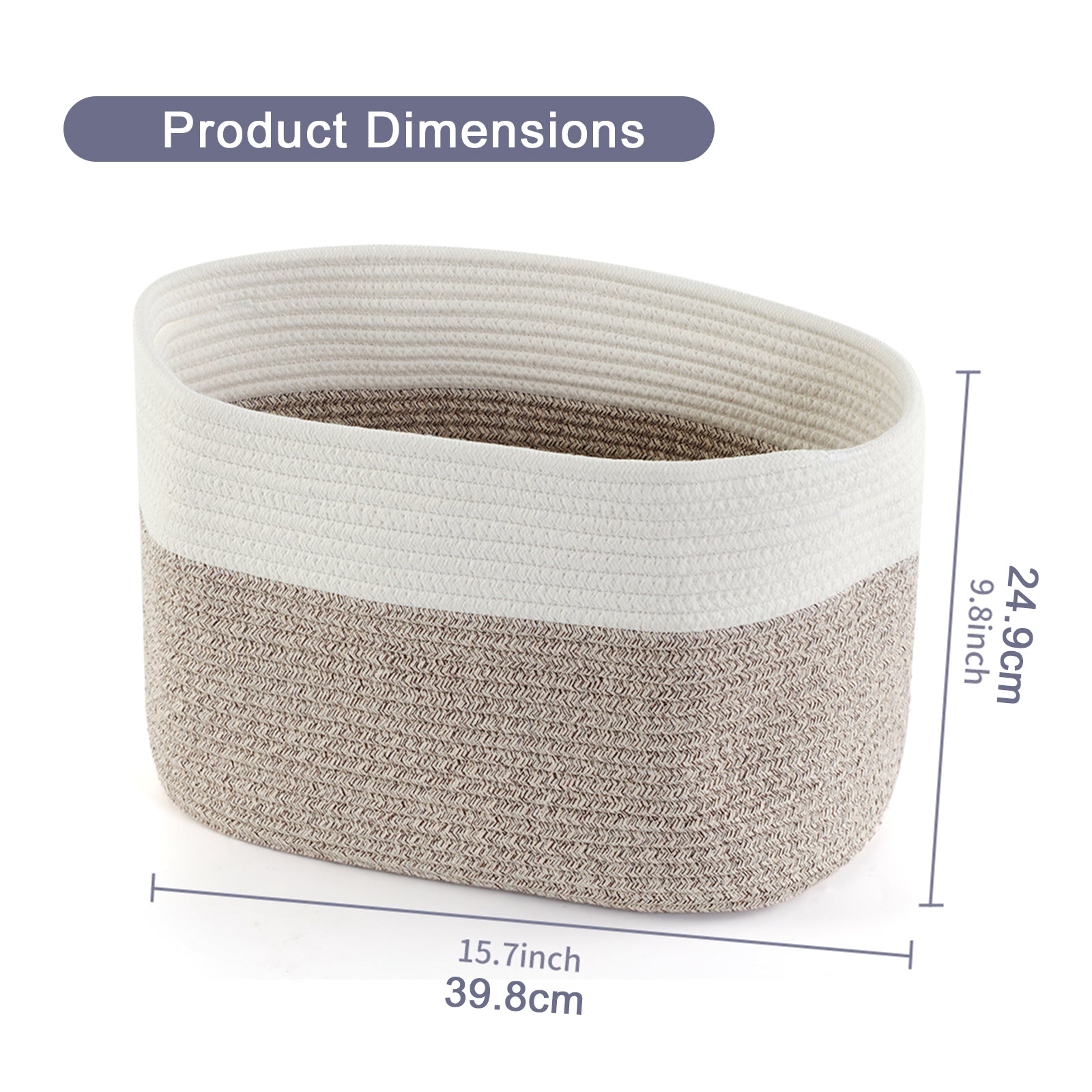 3 Pack Dirty Laundry Basket, Storage Cubes Baskets Bins Organizer, Woven Baskets, Cube Storage Organizer Bookcases Shelves, Storage Basket, Toy Box, Book Storage Basket, Snack Storage Basket,