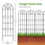 Gothic Arch Garden Fence - No-Dig Rustproof Metal Border - Animal Barrier for Dog and Rabbit,