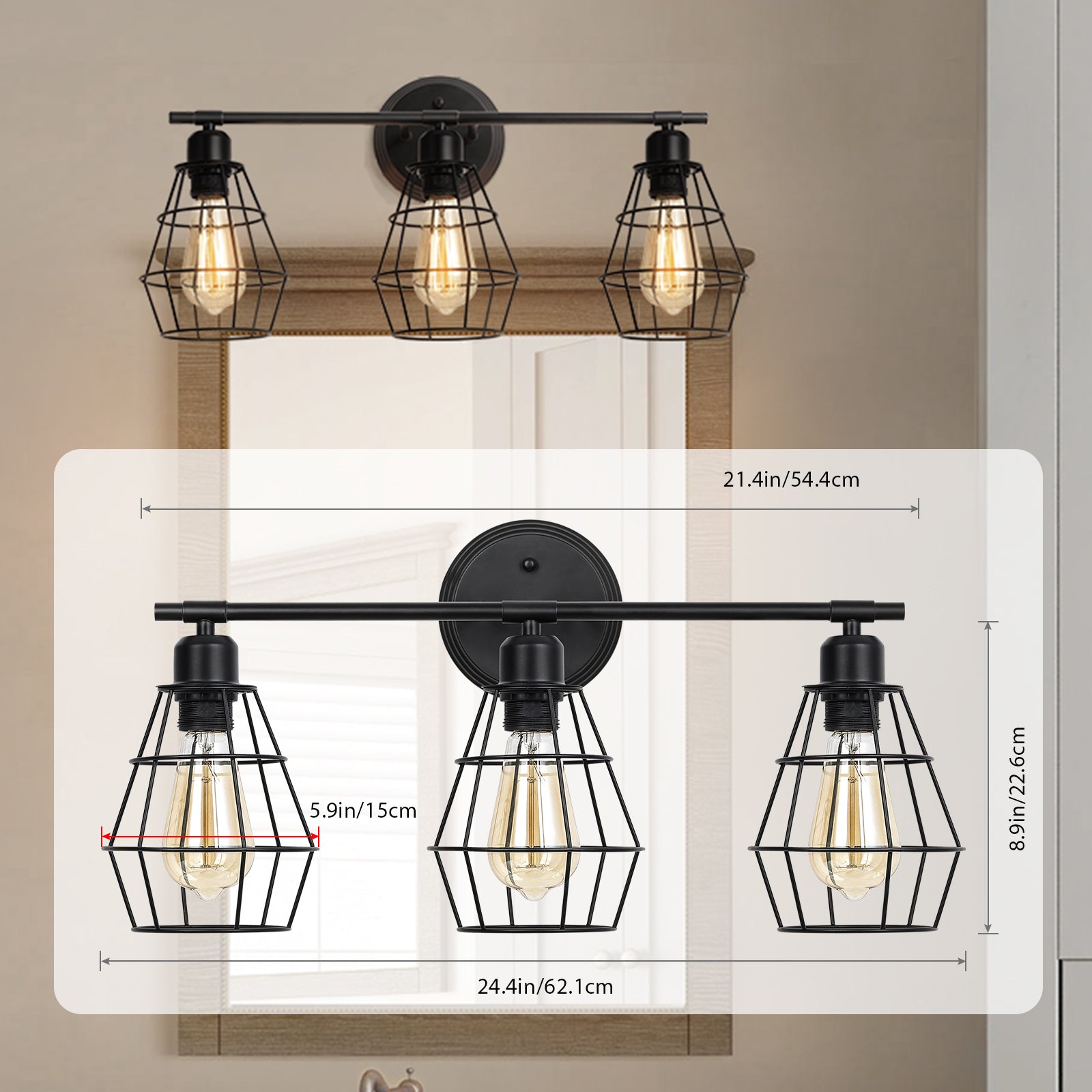Bedside Wall Lamp, Modern Wall Light, Bathroom Vanity Lights, Sconces Wall Decor, for Living Room, Bedroom, Bathroom