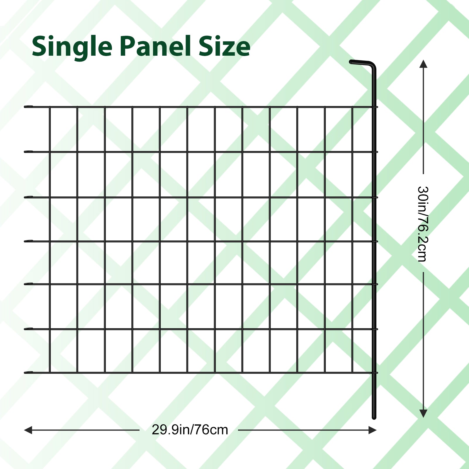 4-Pack Decorative Garden Fence, 24"H x 10ft L Metal Animal Barrier Fencing for Rabbits & Dogs