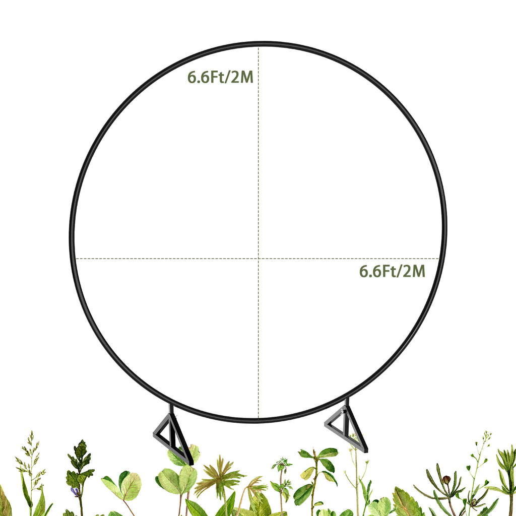 Round Backdrop Stand, 6. 6FT Metal Circle Balloon Arch Kit, Wedding Arbor Backdrop Stand for Party Backdrop Decoration Baby Shower Birthday Anniversary Bridal Decoration