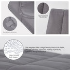Adult Weighted Blanket 10lb 40x60 Inch Dark Grey Cotton Heavy Comforter with Small Square Quilting for Stress Relief and Calming Sleep