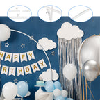 Round Backdrop Stand, Stable Circle Balloon Arch Stand, Wedding Arches for Ceremony for Anniversary Birthday Party Bridal Shower Decoration Home Decor, Indoor Outdoor, White