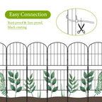 10-Pack Decorative Garden Fence | 36" Rustproof Metal Border & Animal Barrier