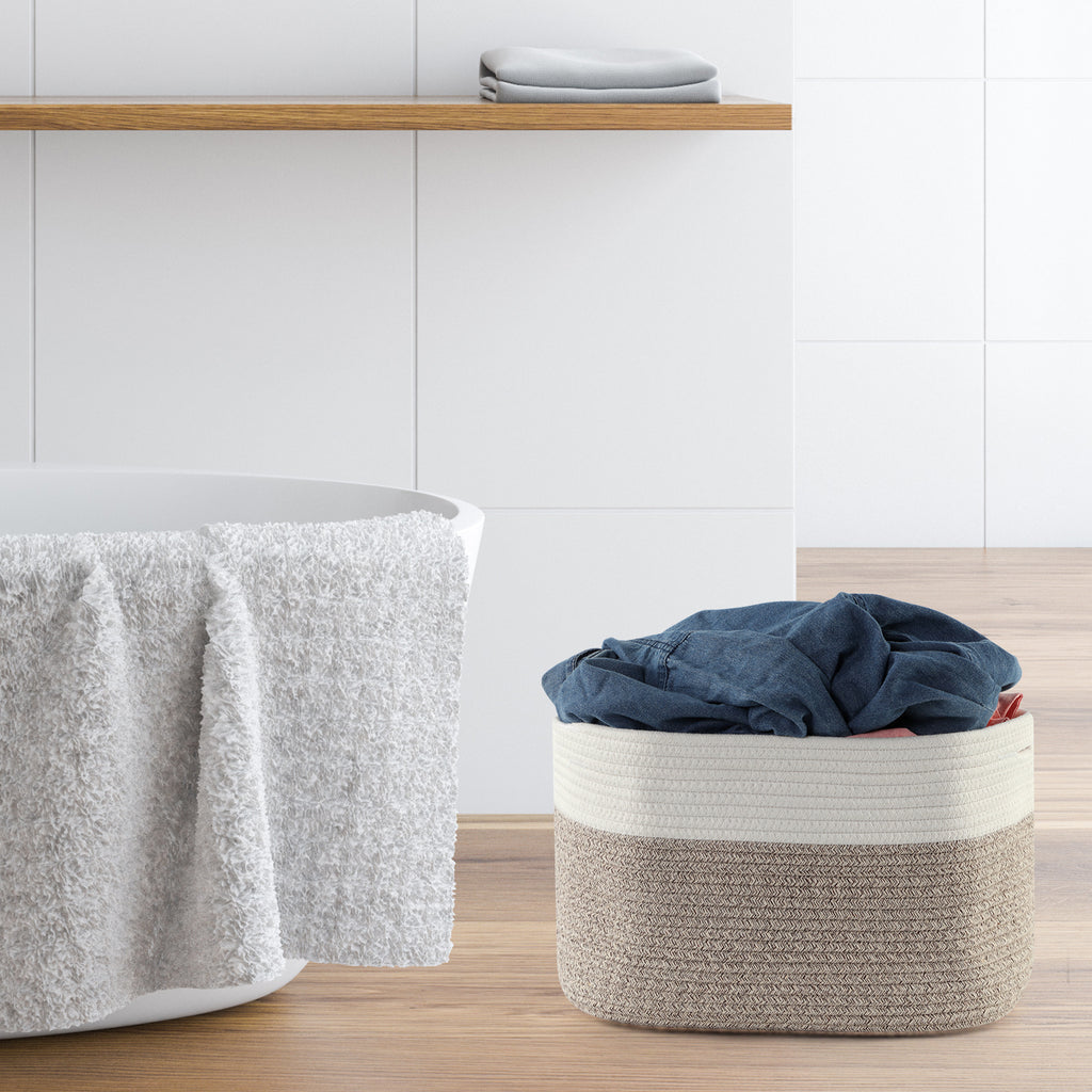 3 Pack Dirty Laundry Basket, Storage Cubes Baskets Bins Organizer, Woven Baskets, Cube Storage Organizer Bookcases Shelves, Storage Basket, Toy Box, Book Storage Basket, Snack Storage Basket,