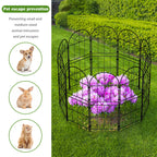 Gothic Arch Decorative Fence - Rustproof Metal Animal Barrier - Landscape Edging for Yard & Patio,