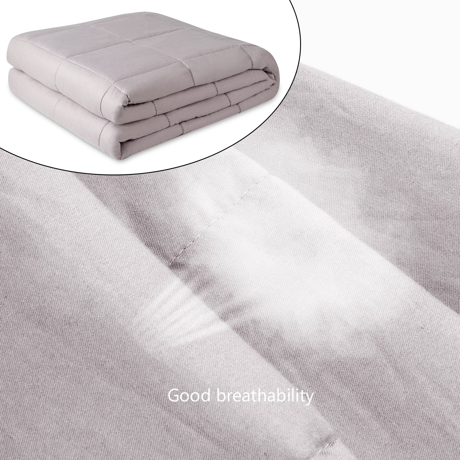 Natural Deep Sleep Weighted Blanket, Size: 48x72inch, weighted blanket available in Beige, Lavender and Gray