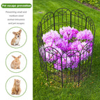 Gothic Arch Garden Fence - No-Dig Rustproof Metal Border - Animal Barrier for Dog and Rabbit,