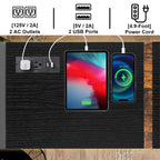 Entrance Table, Counter Table with Socket, Skinny Behind Sofa Console Table with Charging Station Grey 40" Narrow Long Behind Couch Table with Power Outlets USB Ports Thin Entry Table