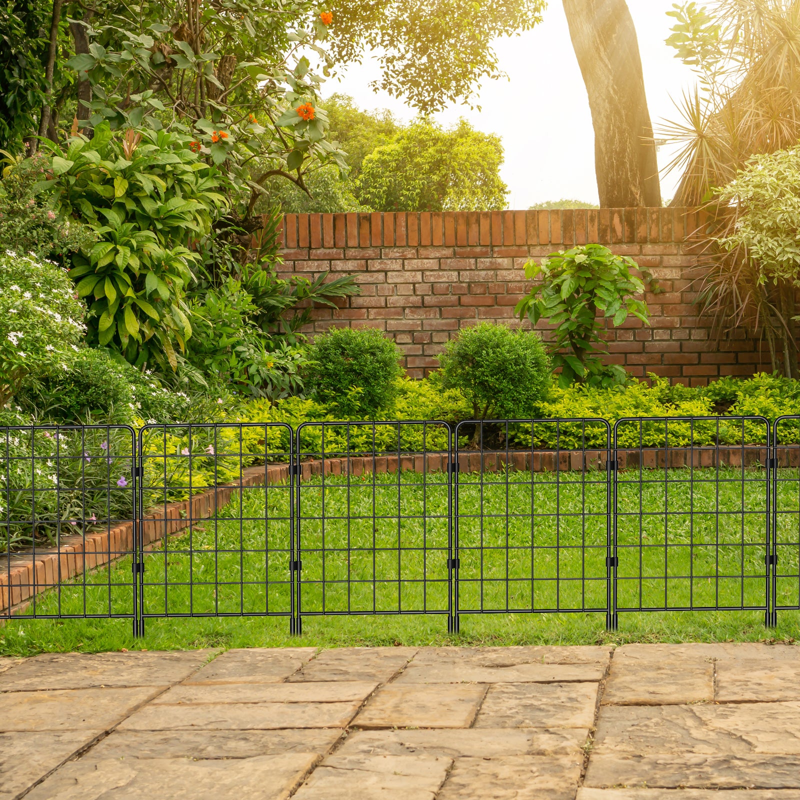 Decorative Garden Fence Border - Rustproof Metal Wire Section - Animal Barrier for Outdoor Yard & Patio,