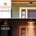Courtyard Solar Lamp, Pendant LED Lamp - Front Yard Lamp, Equipped with A 16.4-foot Power Cord, Can Be Remotely Controlled with 360¡ã Wide-adjustable Solar Panel, Suitable for Home Courtyard and Terrace Decoration