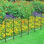 Gothic Arch Decorative Fence - Rustproof Metal Animal Barrier - Landscape Edging for Yard & Patio,