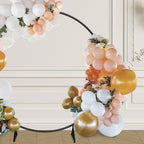 Round Backdrop Stand, 6. 6FT Metal Circle Balloon Arch Kit, Wedding Arbor Backdrop Stand for Party Backdrop Decoration Baby Shower Birthday Anniversary Bridal Decoration