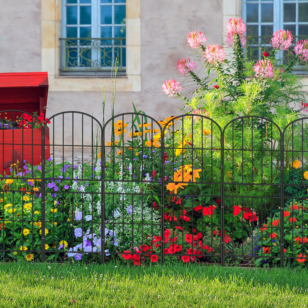 10-Pack Decorative Garden Fence | 36" Rustproof Metal Border & Animal Barrier
