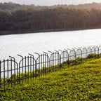 25pcs, Curved Digging-proof Fence, Metal Animal Fence, 1.5 Inch Pitch, Small/medium Animal Barrier, Dog-proof Garden Border, for Outdoor, Yard, Lawn, Garden, Outdoor Christmas Decoration, Black