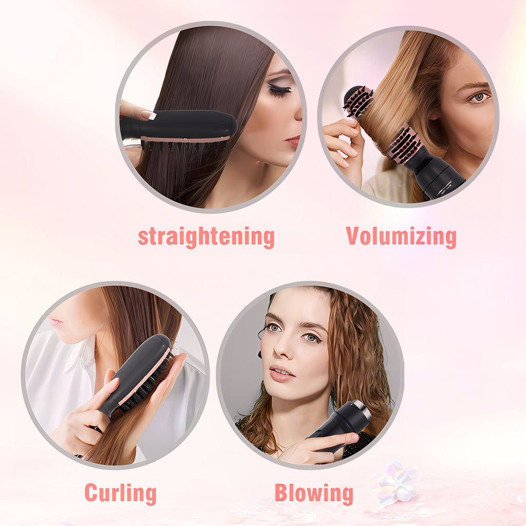 3-in-1 Hot Air Brush, One-Step Hair Dryer & Volumizer, Negative Ion Ceramic Blow Dryer Brush