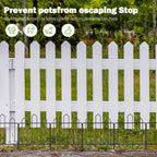 Ten pieces of integrated fence. Garden fence rust resistant metal, animal barrier. Suitable for gardens, courtyards, and terraces. 10 feet (length) x 16 inches (height)