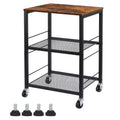 3-Tier Rolling Utility Cart | Mobile Kitchen & Beverage Station with Lockable Wheels