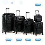 5-Piece PP Luggage Set with Spinner Wheels - 14 20 24 28 32 Inch Expandable Anti-Scratch Hard Shell with Adjustable Handle and TSA Lock for Travel