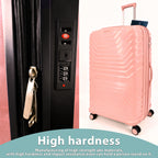 5-Piece PP Luggage Set with Spinner Wheels - 14 20 24 28 32 Inch Expandable Anti-Scratch Hard Shell with Adjustable Handle and TSA Lock for Travel