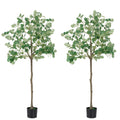 6FT Tall Artificial Eucalyptus Tree - Realistic Faux Silk Potted Plant for Indoor Decor