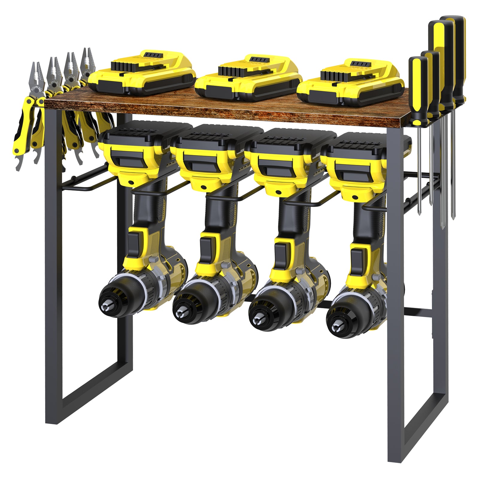 Power Tool Organizer w/Drill Holder Utility Rack Garage Storage Rack Heavy Duty