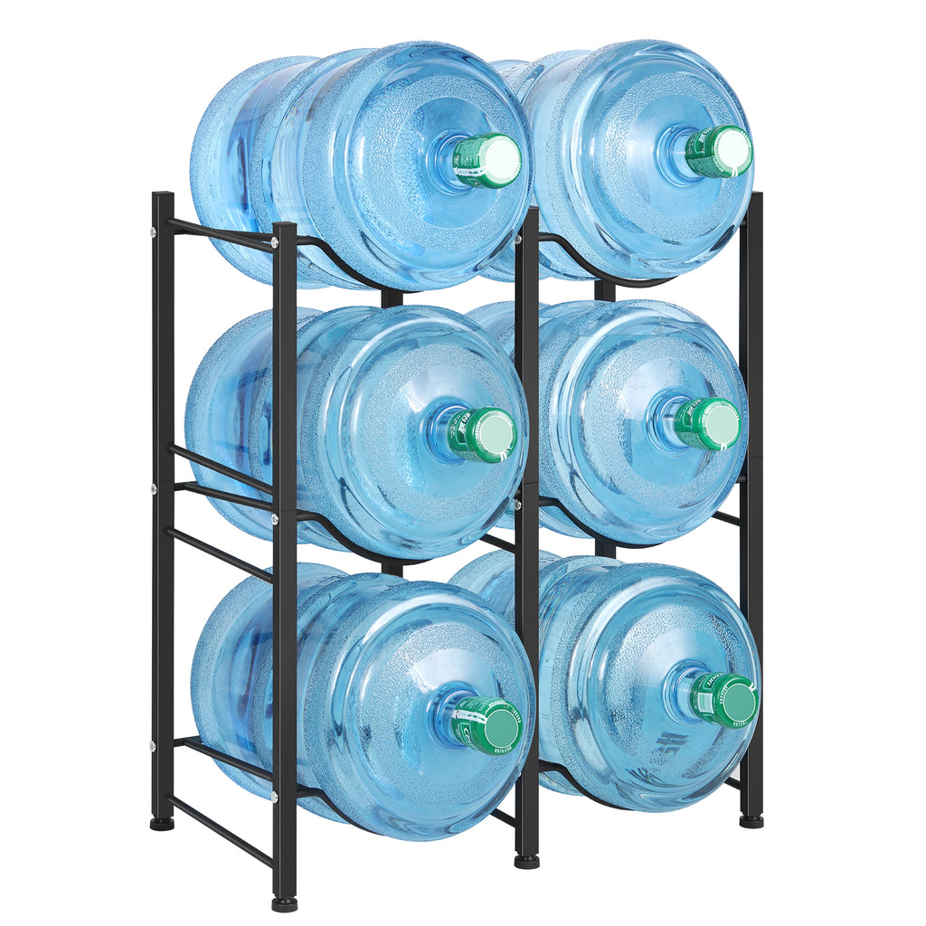 6-Bottle High-Capacity Water Tower | Double-Row 3-Tier Heavy-Duty Storage Rack