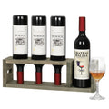 Countertop Wine Rack, Tabletop Wine Bottle Holder for 4 Bottles, Freestanding Wine Rack Compact Storage for Wine Cellar Bar Cabinet Kitchen Dining Room