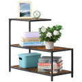 Sofa Side Table Narrow End Table for Small Space 3 Tier Side Table with Storage Shelf Slim Bedside Nightstand for Bedroom Living Room