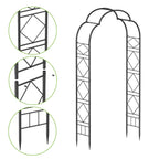 93-Inch Metal Garden Arch for Wedding and Climbing Plants