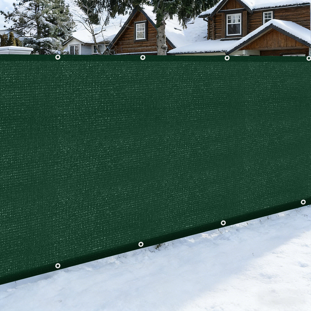 6'x50' Green Privacy Fence Screen, Commercial Windscreen with Copper Grommets for Garden & Yard