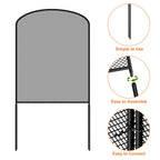 10-Pack Mesh Garden Fence Panels - Decorative Iron Wire Border & Animal Barrier for Flower Beds,