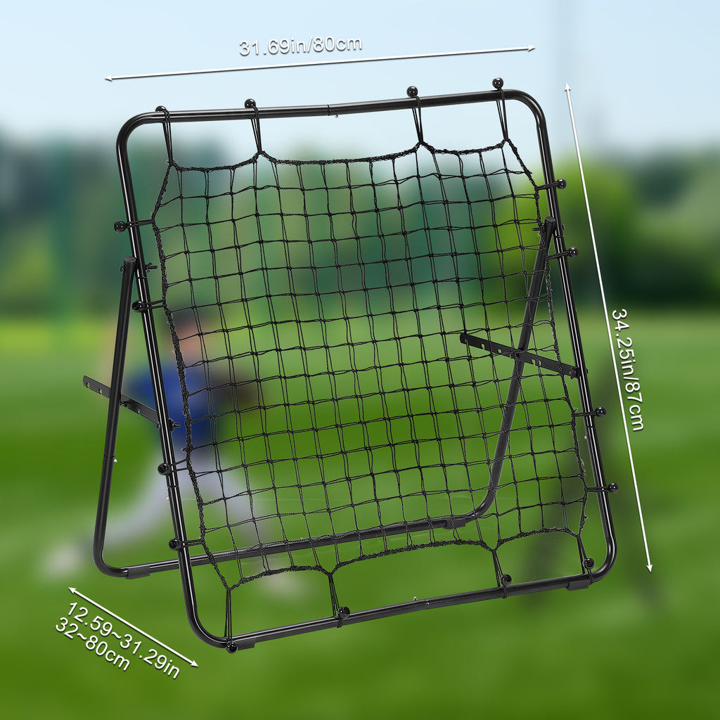 Multi-Sport Rebounder Net, Portable Pitchback Net for Baseball, Soccer & Volleyball