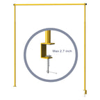 Adjustable Over The Table Rod Stand With Clamps, Table Banner Balloon Stand, Hanging Flowers Decor Rod for Wedding Birthday Party, Gold