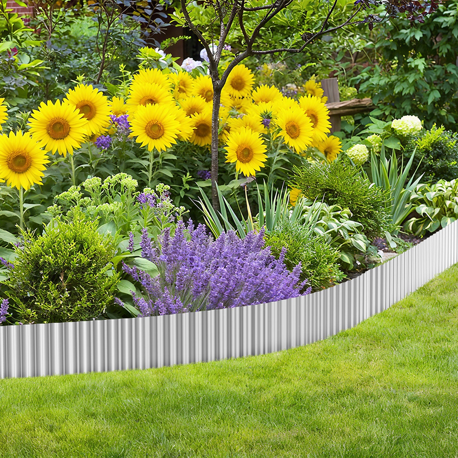 Flexible Corrugated Metal Garden Edging Border