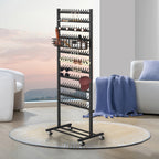 2-Sided Hair Braiding Rack with Wheels & 286 Pegs