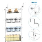 12-Tier Over The Door Pantry Organizer, Adjustable Metal Storage Rack for Kitchen & Laundry Room