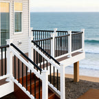 40 Pack 32" Metal Deck Balusters - 3/4" Hollow Round Deck Railing Kit for Stairs & Porches, Black