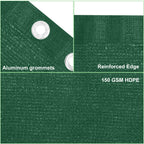 6'x50' Green Privacy Fence Screen, Commercial Windscreen with Copper Grommets for Garden & Yard