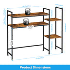 Large Desktop Bookshelf Hutch for Computer Desk Organization