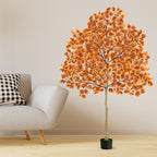 6ft Artificial Maple Tree with Red Foliage, Tall Faux Autumn Maple Tree for Indoor Home Office & Fall Seasonal Decoration