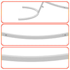 6.6ft White Circle Balloon Arch Stand, Metal Round Backdrop Frame for Wedding & Baby Shower
