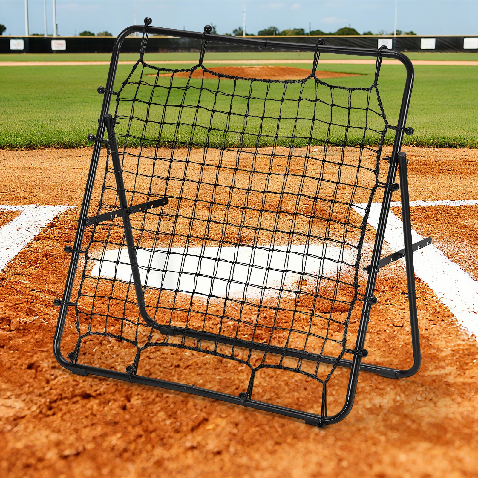 Multi-Sport Rebounder Net, Portable Pitchback Net for Baseball, Soccer & Volleyball